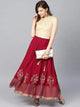 Lemon Tart Womens Gold Foil Print Skirt LTSKIR1 - Red