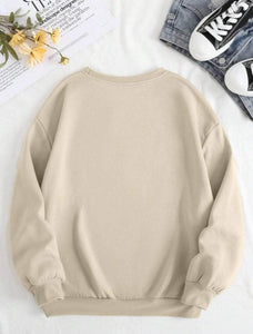 Lemon Tart Women's Printed Sweatshirt LTWPRSW4 - Cream