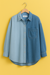 LT Fuse Womens Oversized Denim Cotton Button Shirt - LT25FU8