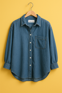 LT Fuse Womens Oversized Denim Cotton Button Shirt - LT25FU2