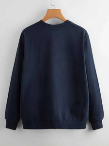 Fifth Avenue DIFT217 Printed Sweatshirt - Navy Blue