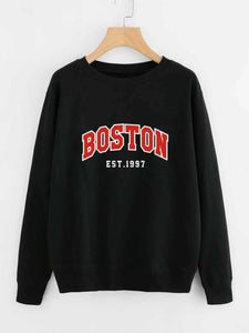 Fifth Avenue DIFT246 Printed Sweatshirt - Black