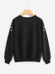 Fifth Avenue Jopja Rose Petal Printed Sweatshirt - Black