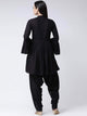 Fifth Avenue Women's TPS230 Tassel Detail Kurti and Dhoti Pants Set - Black