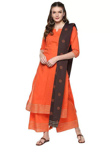 Fifth Avenue Women's TPS256 Gotta Lace Kurti and Pants Set - Orange