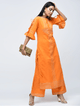 Fifth Avenue Women's TPS341 Lace Detail Kurta and Pants Set - Orange