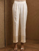Fifth Avenue Women's TPS530 Lace Detail Kurti and Pants Set - White