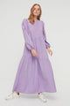 Lemon Tart Asymmetric Tiered Detail Long Maxi Dress LTAMD556 - Purple