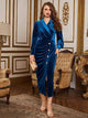Lemon Tart Blazer Style Velvet Long Dress LTAMD181