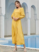 Lemon Tart Button Detail Long Maxi Dress LTAMD367 - Yellow