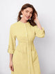 Lemon Tart Button Detail Long Maxi Dress LTAMD415 - Yellow