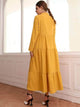 Lemon Tart Button Detail Long Maxi Dress LTAMD429