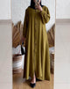 Lemon Tart Button Detail Long Maxi Dress LTAMD589 - MY