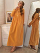 Lemon Tart Button Detail Long Maxi Dress LTAMD630