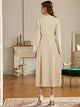 Lemon Tart Button Detail Maxi Long Dress LTAMD228 - BEI