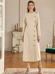 Lemon Tart Button Detail Maxi Long Dress LTAMD228 - BEI