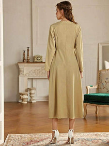 Lemon Tart Button Detail Maxi Long Dress LTAMD228 - LCR
