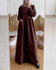 Lemon Tart Button Pocket Detail Long Maxi Dress LTAMD553 - Brown