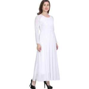 Lemon Tart Chiffon Overlay Detail Long Maxi Dress LTAMD632 - White