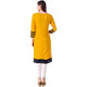 Lemon Tart Clothing LTK149 Color Block Detail Stitched Kurti - Yellow