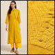Lemon Tart Clothing LTK152 Pintuck Detail Stitched Kurti - Yellow