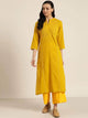 Lemon Tart Clothing LTK152 Pintuck Detail Stitched Kurti - Yellow