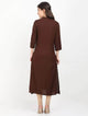 Lemon Tart Clothing LTK158 Pintuck Detail Stitched Kurti - Brown