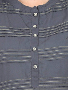 Lemon Tart Clothing LTK158 Pintuck Detail Stitched Kurti - Grey
