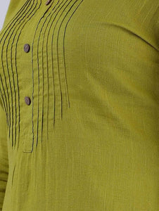 Lemon Tart Clothing LTK162 Pintuck Detail Stitched Kurti - Green