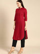 Lemon Tart Clothing LTK170 Pintuck Detail Stitched Kurti - Maroon