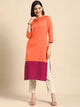 Lemon Tart Clothing LTK174 Color Block Pintuck Detail Stitched Kurti - OP