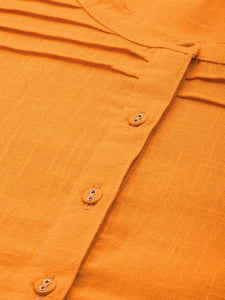 Lemon Tart Clothing LTK174 Color Block Pintuck Detail Stitched Kurti - OR