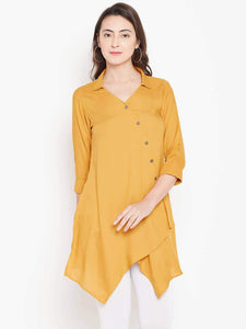 Lemon Tart Clothing LTK3 Overlap Detail Lawn Kurti - Yellow