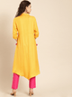 Lemon Tart Clothing LTK63 Collar Asymmetric Detail Kurti - Yellow