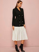Lemon Tart Color Block Detail Long Dress LTAMD129 - Black