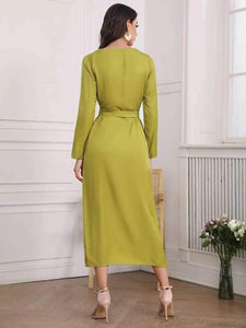 Lemon Tart Color Block Detail Long Maxi Dress LTAMD424