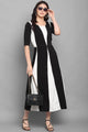 Lemon Tart Color Block Detail Long Maxi Dress LTAMD617 - WB