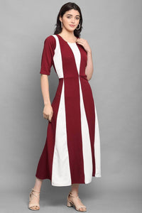 Lemon Tart Color Block Detail Long Maxi Dress LTAMD617 - WM
