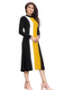 Lemon Tart Color Block Detail Long Maxi Dress LTAMD618 - YB