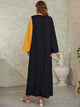 Lemon Tart Color Block Detail Long Maxi Dress LTAMD622