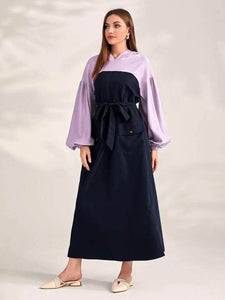 Lemon Tart Color Block Detail Maxi Dress LTAMD673