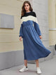 Lemon Tart Color Block Maxi Long Dress LTAMD200