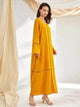 Lemon Tart Contrast Detail Long Maxi Dress LTAMD390 - Yellow