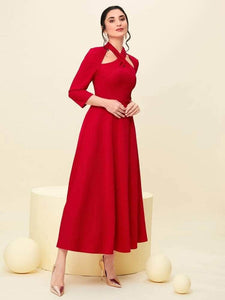 Lemon Tart Cut Out Detail Long Dress LTAMD668