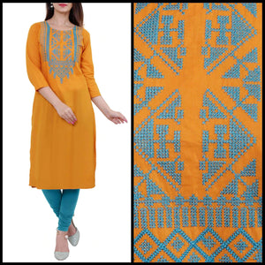 Lemon Tart CUTS173 Embroiderd Unstitched Cambric Kurti