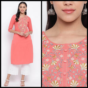 Lemon Tart CUTS258 Embroiderd Unstitched Cotton Kurti