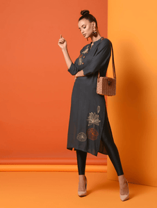 Lemon Tart CUTS44 Embroiderd Unstitched Cambric Kurti