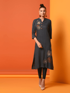 Lemon Tart CUTS44 Embroiderd Unstitched Cambric Kurti