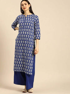 Lemon Tart CUTS487 Block Printed Unstitched Cambric Kurti