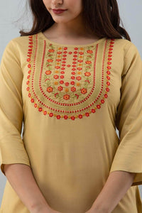 Lemon Tart CUTS491 Embroidered Unstitched Cotton Kurti